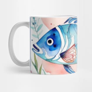 Cute floral fish gift ideas fish tees kids fish tees fish gift fish tote bag Mug